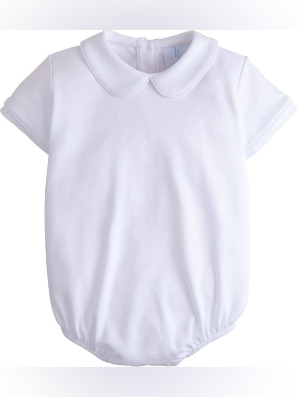 Little English pima bubble romper onesie piped peterpan collar baby short sleeve